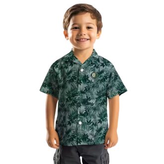 Tropical Green Hawaiian Shirt for Oakland Athletics Fans - Leafy Pattern MLB Apparel
