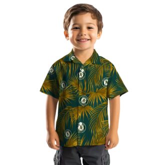 Tropical Green Oakland Athletics Hawaiian Shirt for Men & Women - Palm Leaf Style