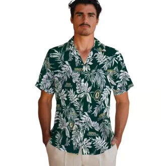 Tropical Leaf Green Oakland Athletics Hawaiian Shirt - Perfect MLB Team Shirt for Summer