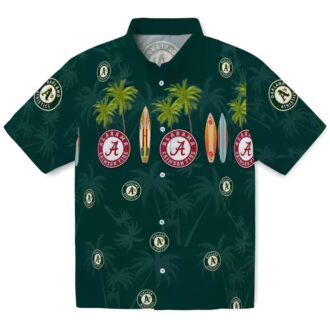 Tropical Oakland Athletics Surfboard Palm Green Hawaiian Shirt - Unique MLB Fan Apparel