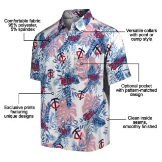 Buy Minnesota Twins Tropical Hawaiian Shirt with Leaves - Perfect MLB Summer Shirt for Men