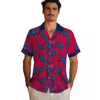 Custom Minnesota Twins Red Hawaiian Shirt - Tropical Botanical Print MLB Summer Apparel