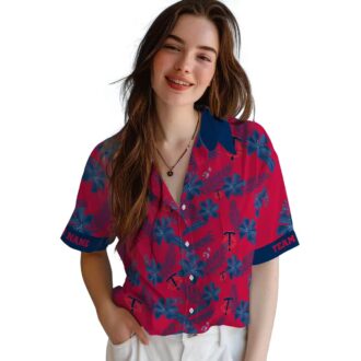 Custom Minnesota Twins Red Hawaiian Shirt - Tropical Botanical Print MLB Summer Apparel