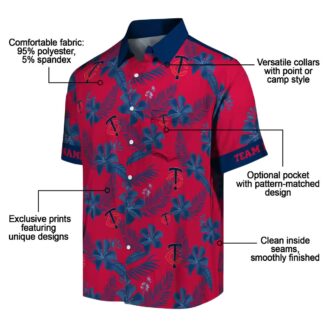 Custom Minnesota Twins Red Hawaiian Shirt - Tropical Botanical Print MLB Summer Apparel