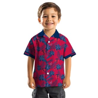 Custom Minnesota Twins Red Hawaiian Shirt - Tropical Botanical Print MLB Summer Apparel