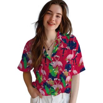 Exclusive Minnesota Twins Flamingo Foliage Aloha Shirt - Navy Green Tropical MLB Apparel