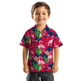 Exclusive Minnesota Twins Flamingo Foliage Aloha Shirt - Navy Green Tropical MLB Apparel