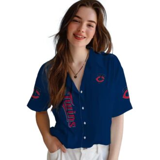 Funny Minnesota Twins Navy Hawaiian Shirt - Stuart Minion Summer Beach Outfit