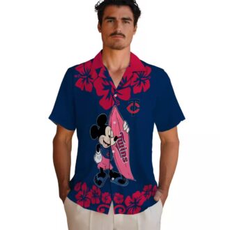 Limited Edition Minnesota Twins Aloha Hawaiian Shirt - Surfing Mickey MLB Vacation Outfit