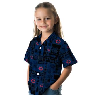 Men's Minnesota Twins Tropical Patchwork Hawaiian Shirt - Summer MLB Apparel in Navy & Black