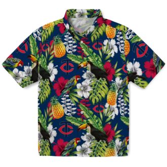 Minnesota Twins Custom Hawaiian Shirt - Navy Green Toucan Design for Summer Fans