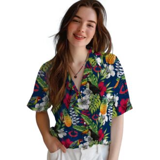 Minnesota Twins Custom Hawaiian Shirt - Navy Green Toucan Design for Summer Fans