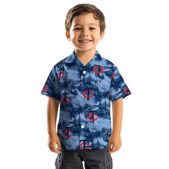 Minnesota Twins Fan Hawaiian Navy Shirt - Coastal Palms MLB Summer Apparel