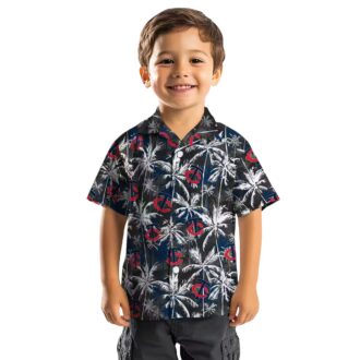Minnesota Twins Palm Pattern Hawaiian Shirt - Men’s Navy Black Tropical MLB Apparel for Summer