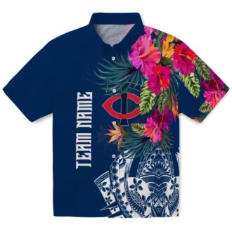 Minnesota Twins Summer Floral Polynesian Hawaiian Shirt - MLB Team Apparel