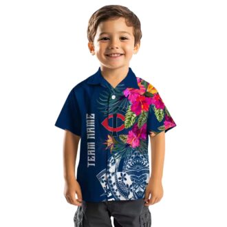 Minnesota Twins Summer Floral Polynesian Hawaiian Shirt - MLB Team Apparel
