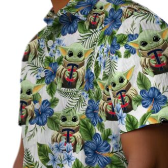 Minnesota Twins Tropical Yoda Green Hawaiian Shirt - Men's MLB Beach & Summer Apparel