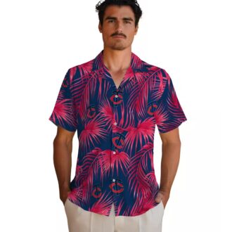 MLB Minnesota Twins Leafy Palms Hawaiian Shirt - Summer Fan Apparel for Vacation & Game Day