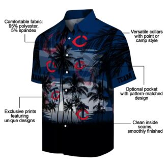 MLB Minnesota Twins Sunset Tropical Hawaiian Shirt - Custom Navy Black Beach Shirt for Men