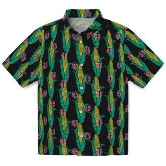 Official Minnesota Twins Corn Motifs Hawaiian Shirt - Black Green Summer MLB Shirt for Men