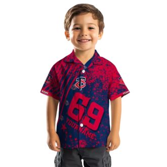 Personalized MLB Minnesota Twins Hawaiian Shirt - Navy Star Stripes for Game Day & Vacation