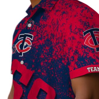 Personalized MLB Minnesota Twins Hawaiian Shirt - Navy Star Stripes for Game Day & Vacation