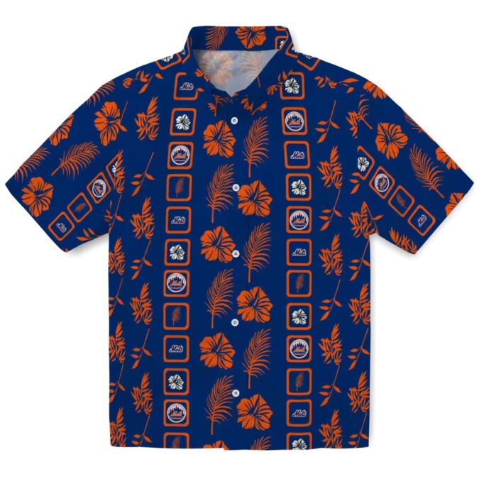 Exclusive New York Mets Floral Hawaiian Shirt - Blue MLB Shirt for Summer Vacation