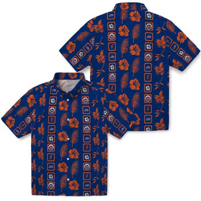 Exclusive New York Mets Floral Hawaiian Shirt - Blue MLB Shirt for Summer Vacation