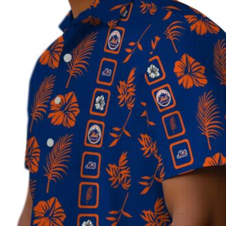 Exclusive New York Mets Floral Hawaiian Shirt - Blue MLB Shirt for Summer Vacation