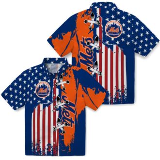 MLB Team New York Mets Flag USA Hawaiian Shirt - Perfect for Summer Beach & Vacation