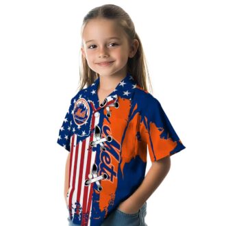 MLB Team New York Mets Flag USA Hawaiian Shirt - Perfect for Summer Beach & Vacation