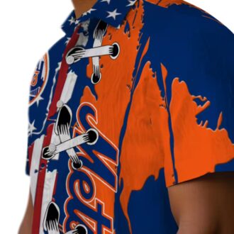 MLB Team New York Mets Flag USA Hawaiian Shirt - Perfect for Summer Beach & Vacation