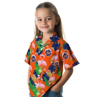 New York Mets Flamingo Foliage Hawaiian Shirt - MLB Tropical Shirt for Fans and Summer