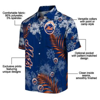 New York Mets Hibiscus Print Hawaiian Shirt - MLB Fan Tropical Beach Shirt for Summer