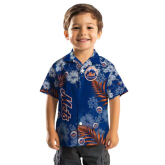 New York Mets Hibiscus Print Hawaiian Shirt - MLB Fan Tropical Beach Shirt for Summer