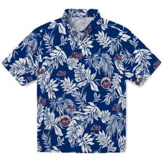 New York Mets MLB Tropical Leaf Hawaiian Shirt - Summer Beach Vacation Outfit