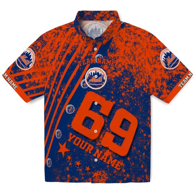 New York Mets Star Stripes Blue Hawaiian Shirt - Custom MLB Beach Shirt for Men