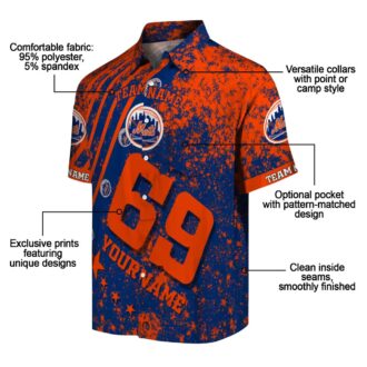 New York Mets Star Stripes Blue Hawaiian Shirt - Custom MLB Beach Shirt for Men