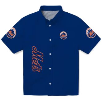 New York Mets Stuart Minion Hawaiian Shirt - Tropical Blue MLB Fan Gear for Vacation
