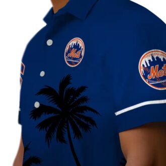 New York Mets Sunset Floral Beach Shirt - Tropical MLB Shirt for Men’s Summer Style