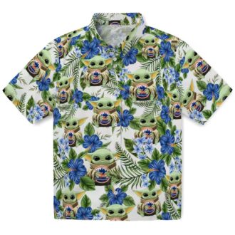 New York Mets Tropical Yoda Green Casual Shirt - Hawaiian MLB Beach Shirt for Summer & Game Day