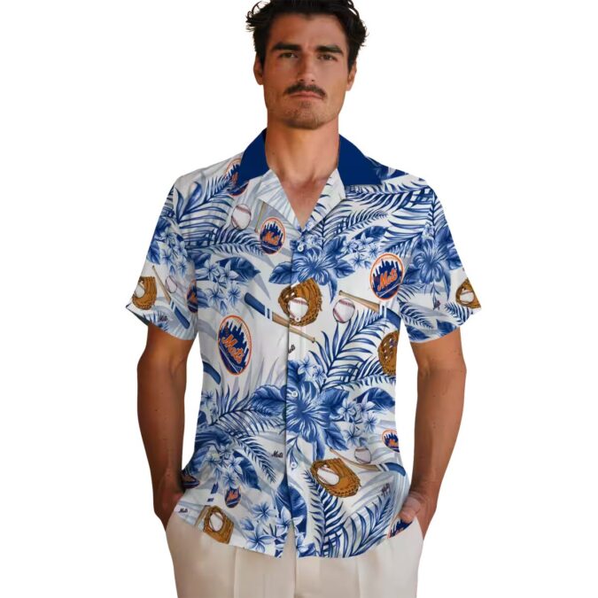 Official New York Mets Floral Baseball Hawaiian Shirt - Perfect for Summer & Beach
