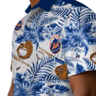 Official New York Mets Floral Baseball Hawaiian Shirt - Perfect for Summer & Beach