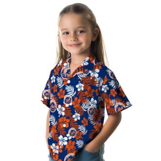 Shop New York Mets Floral Blue Hawaiian Shirt - Perfect MLB Tropical Aloha Shirt for Vacation