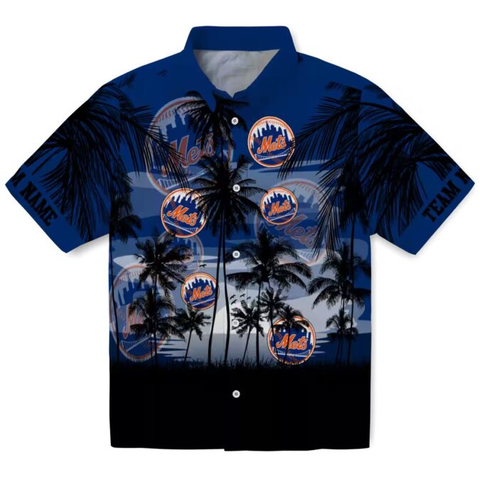 Sunset Scene New York Mets Hawaiian Shirt - Tropical MLB Shirt for Summer Vacation
