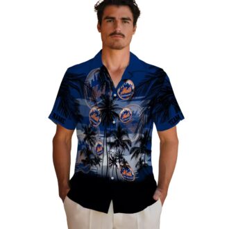 Sunset Scene New York Mets Hawaiian Shirt - Tropical MLB Shirt for Summer Vacation