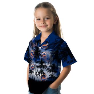 Sunset Scene New York Mets Hawaiian Shirt - Tropical MLB Shirt for Summer Vacation
