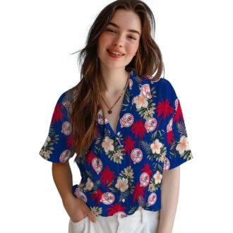 2025 Cool Yankees Hawaiian Shirt - Navy Palm Tree Button-Up for Game Day & Summer