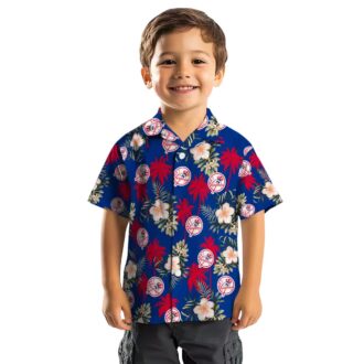 2025 Cool Yankees Hawaiian Shirt - Navy Palm Tree Button-Up for Game Day & Summer