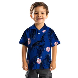 Best New York Yankees Beach Hawaiian Shirt - Navy Palm Leaf Summer Fan Clothing